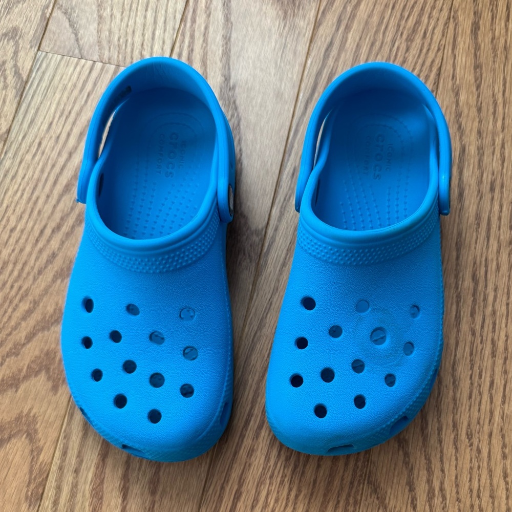 Kids Bright Blue Crocs